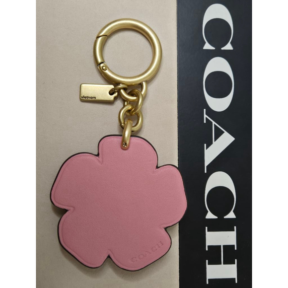 NWOT Coach Pink Tea Flower Charm - Picture 4 of 6